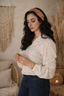 Sierra Embroidered Floral Eyelet Long Sleeve Blouse