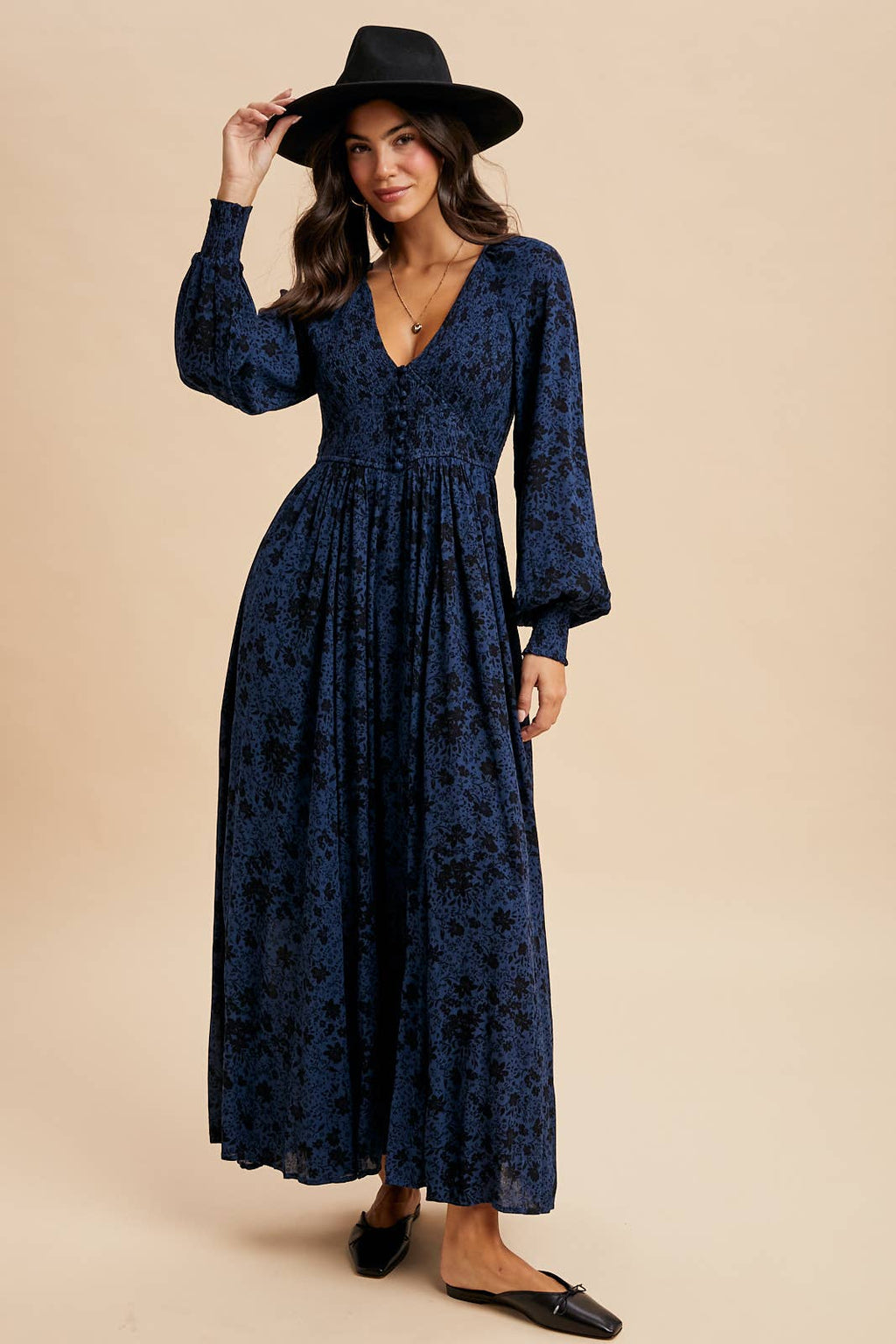 The Sable Bloom Maxi Dress