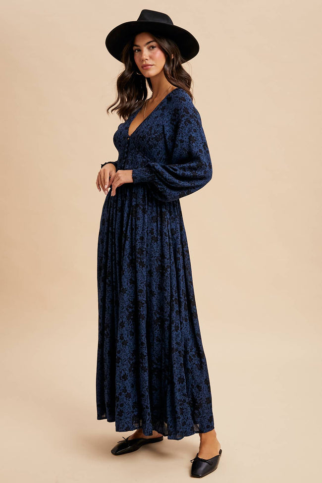 The Sable Bloom Maxi Dress Hover Image