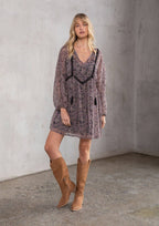 Selene Paisley Mini Dress