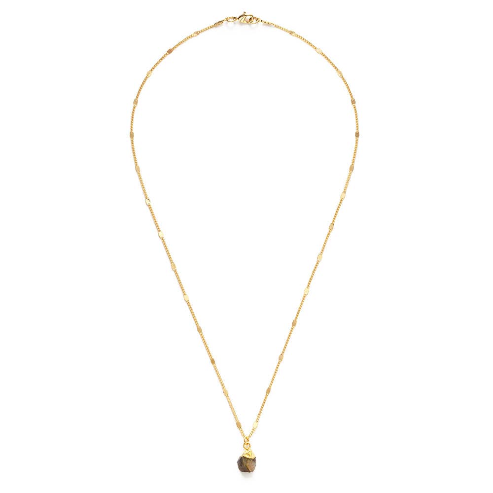 Raw Cut Gemstone Elemental Necklaces