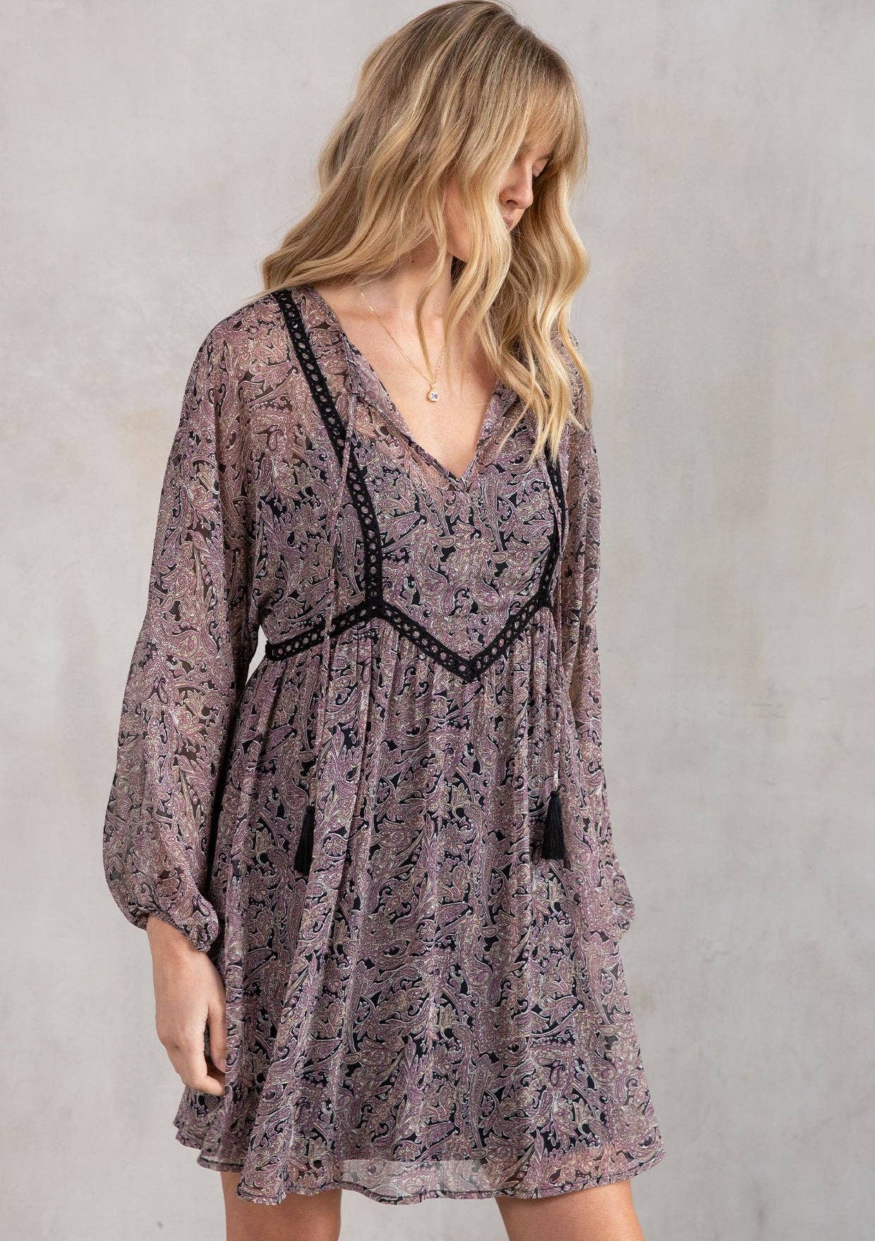 Selene Paisley Mini Dress
