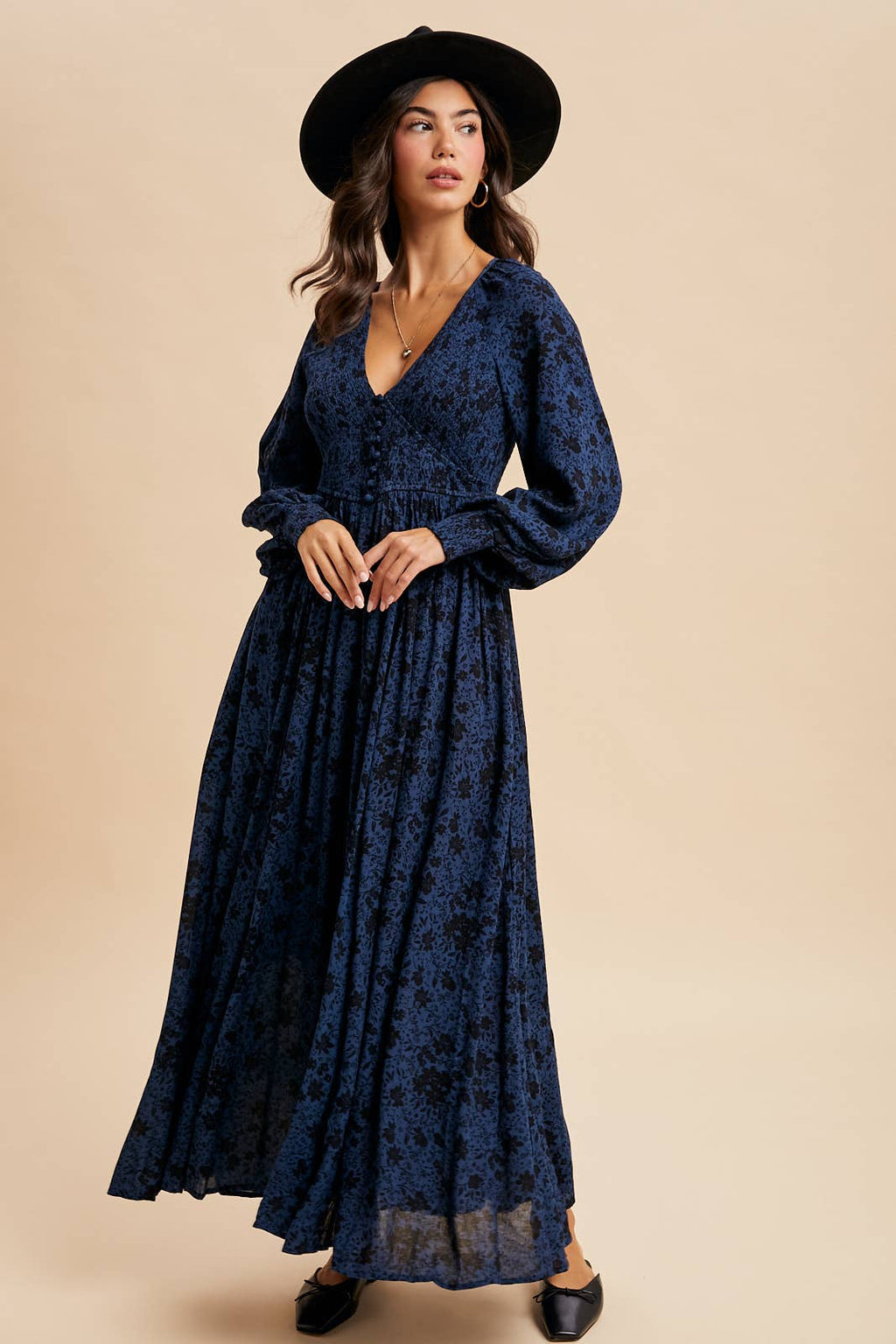The Sable Bloom Maxi Dress