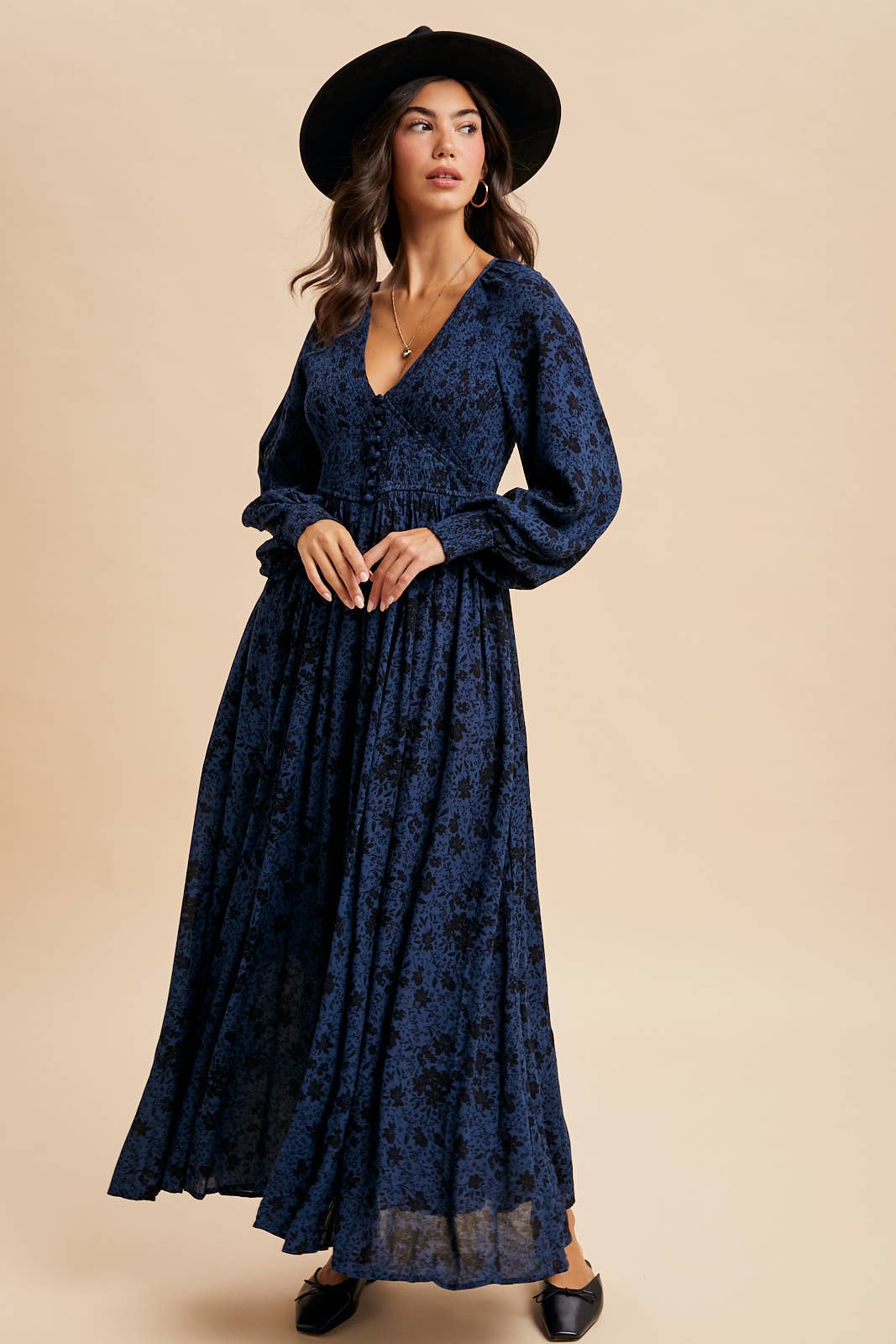 The Sable Bloom Maxi Dress