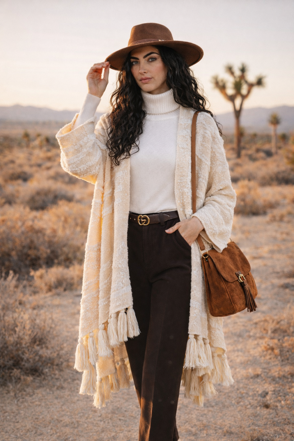 Sahara Luxe Textured Tassel Cardigan Main image
