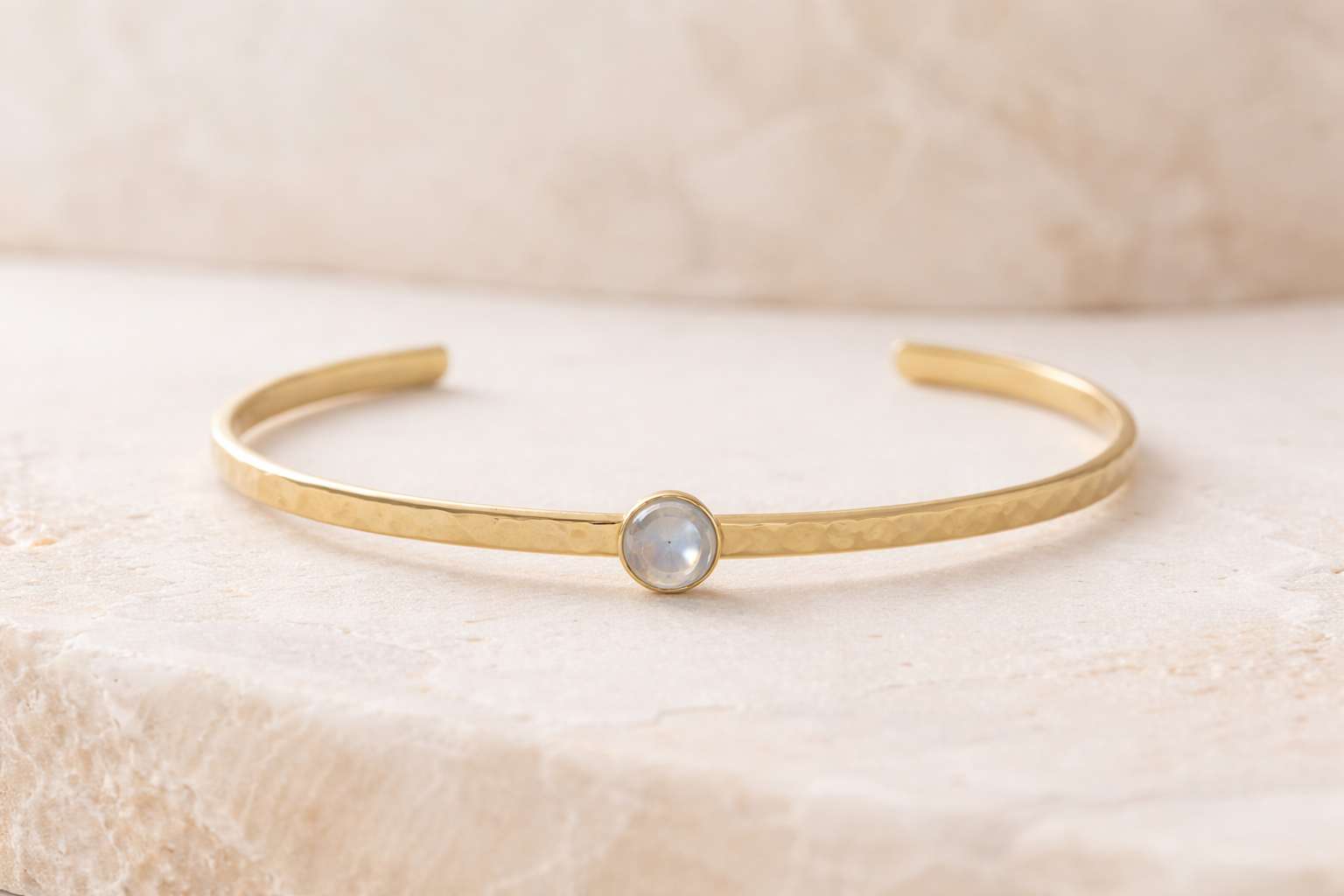 Gold Moonstone Cuff Secondary image