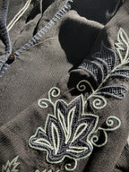 The Laurel Embroidered Sleeve Button Down Blouse