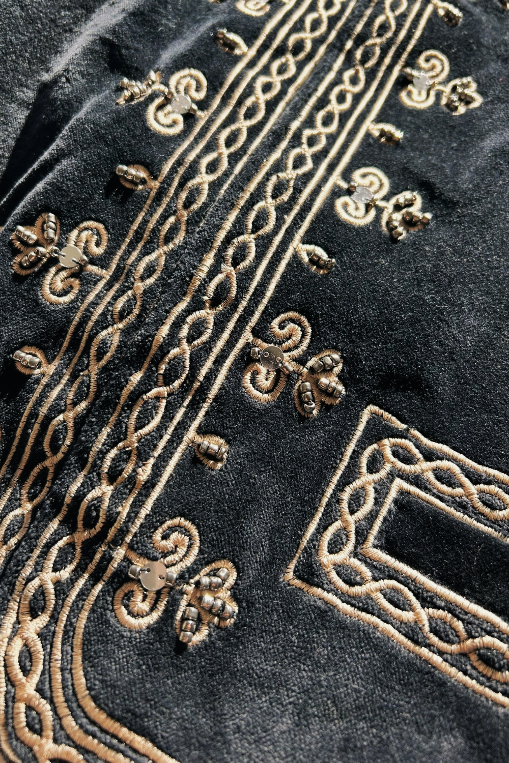 The Night Bloom Velvet Vest Secondary image