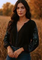 The Laurel Embroidered Blouse