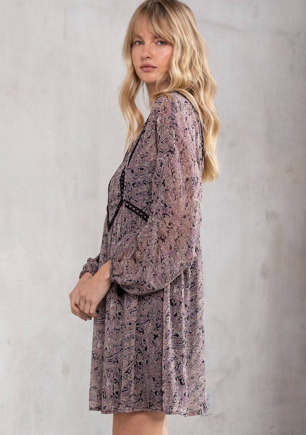 Selene Paisley Mini Dress