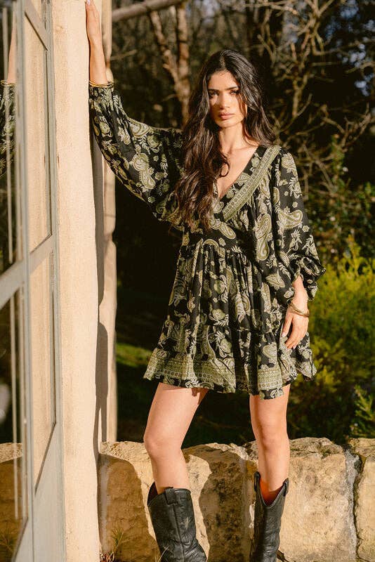 The Evergreen Paisley Dress Main image