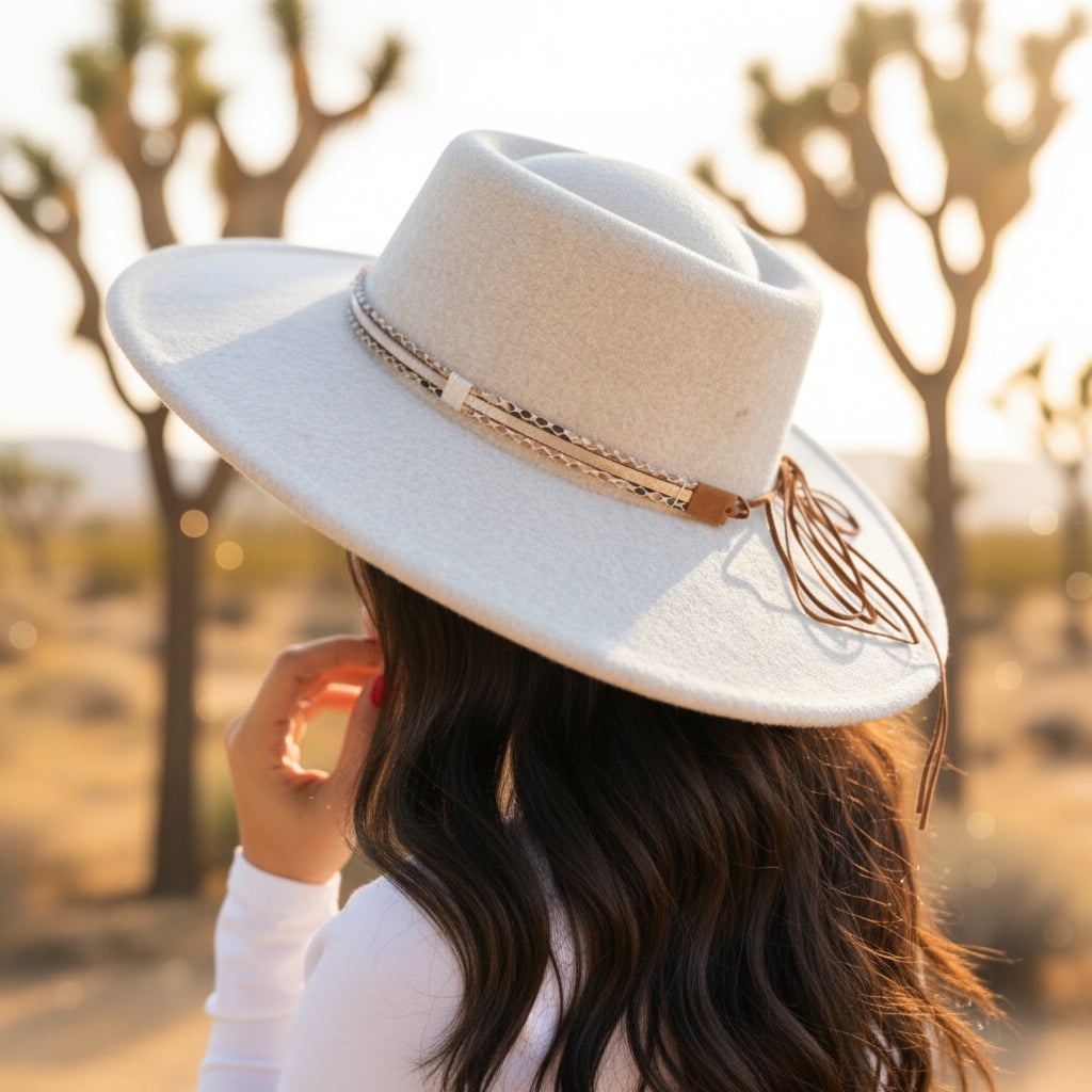Sagebrush Oatmeal Fedora — Multi-Accent Trim Main image