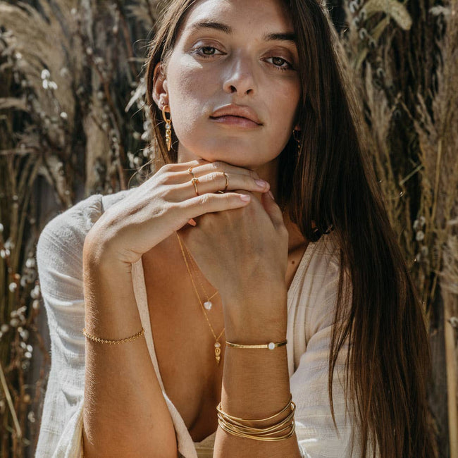 The Solstice Moonstone Cuff Hover Image
