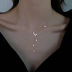 Elara Sterling Silver Moon and Star Necklace
