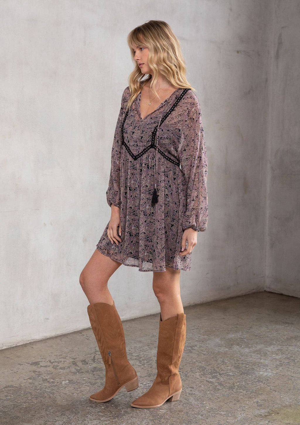 Selene Paisley Mini Dress